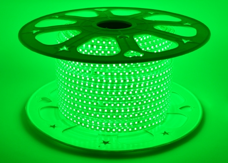 Светодиодная лента SMD 2835 (120 led/m) Slim IP68 Зеленая 220V Econom