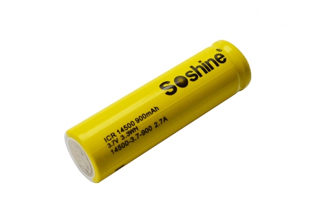 Аккумулятор Battery Li-ion Soshine 14500, 3,7V 900mAh