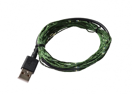 Светодиодная гирлянда LED USB Garland Soft String, 100pcs, IP67 (зеленый провод)
