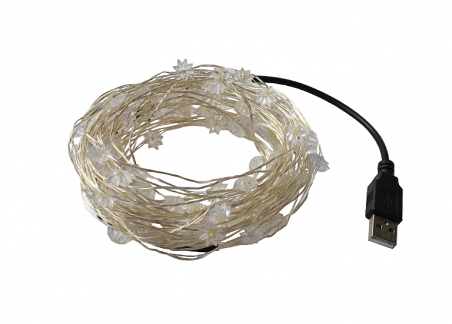 Светодиодная гирлянда LED USB Garland Flowers, 100pcs, IP68