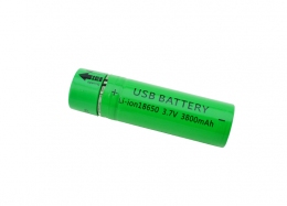 USB Аккумулятор Li-ion 18650, 3,7В 3800mAh